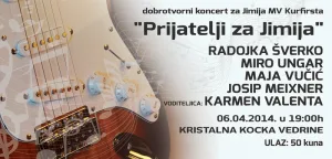 Pročitajte više o članku Dobrotvorni koncert “Prijatelji za Jimija”