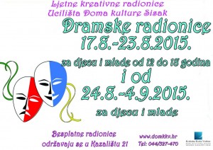 Read more about the article Dramske ljetne radionice Doma kulture Sisak