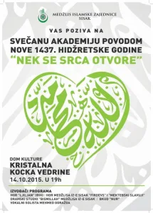 Pročitajte više o članku Koncert “Nek se srca otvore” povodom proslave Nove hidžretske godine