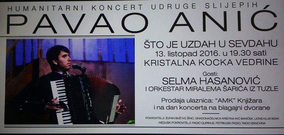 You are currently viewing Humanitarni koncert Udruge slijepih i Pavao Anić