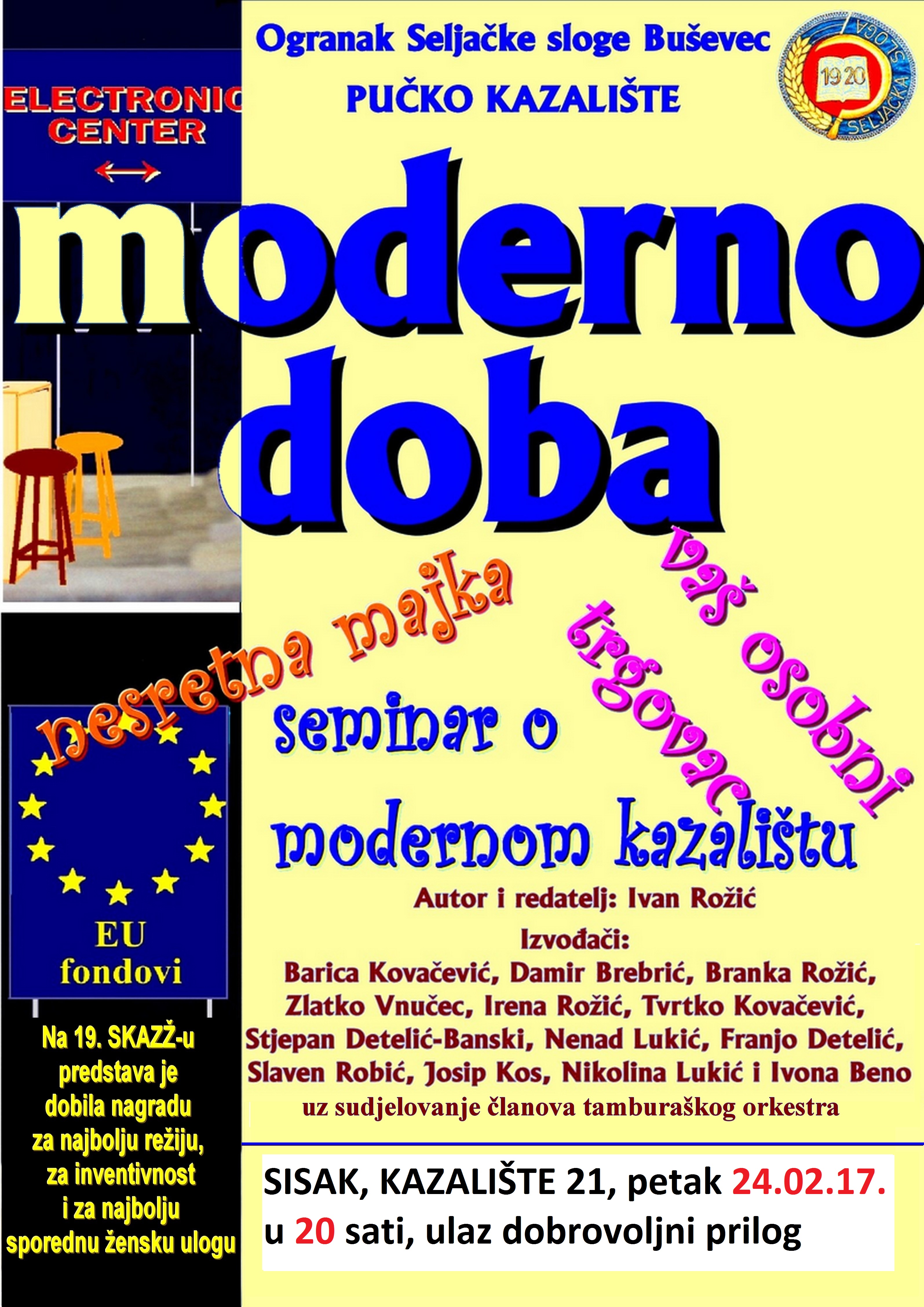 You are currently viewing “Moderno doba” Pučkog kazališta Ogranka Seljačke sloge Buševec