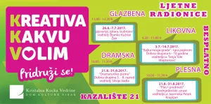 Pročitajte više o članku U tijeku su prijave za ljetnu dramsku i plesnu radionicu Doma kulture KKV