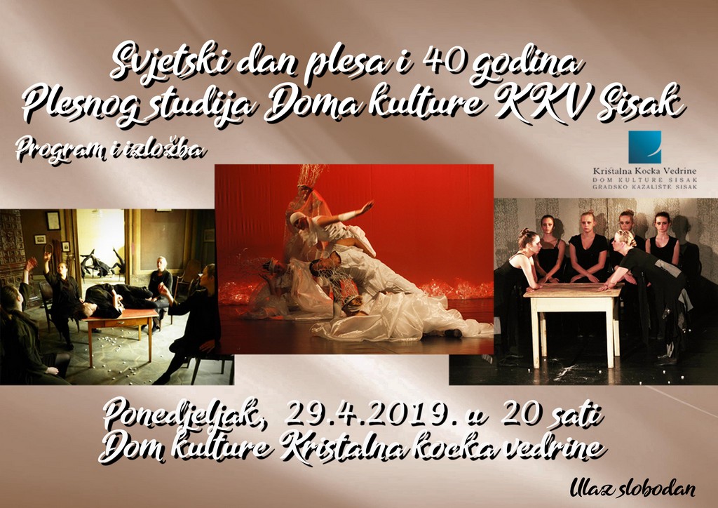 You are currently viewing Program povodom obilježavanja Svjetskog dana plesa i 40 godina Plesnog studija Doma kulture Sisak