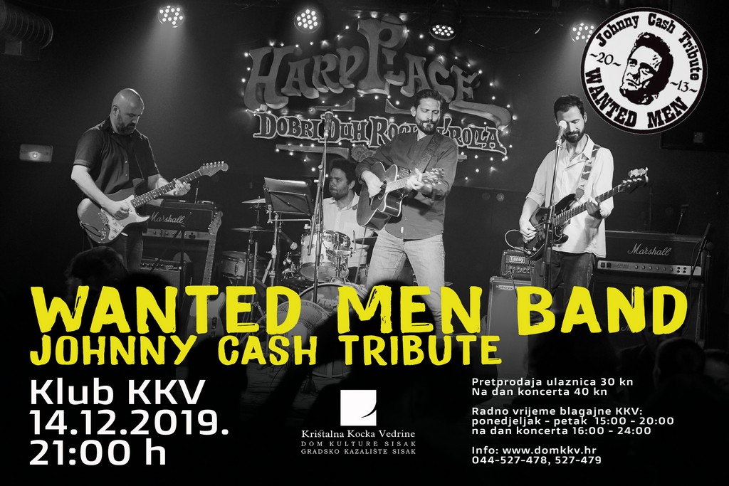 You are currently viewing Country rock poslastica u Klubu KKV: Wanted man – Johnny Cash tribute bend