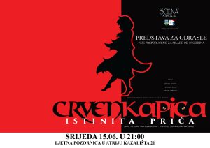 Read more about the article “Crvenkapica – istinita priča” Scene Sisak na ljetnoj sceni Kazališta 21