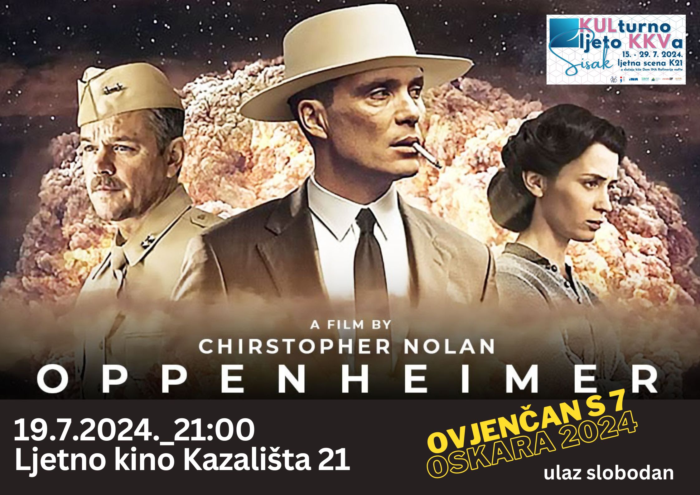 You are currently viewing Oskarovac “Oppenheimer” na ljetnom kinu u Kazalištu 21