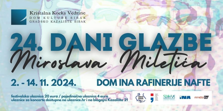 Pročitajte više o članku Počinju 24. Dani glazbe Miroslava Miletića u Sisku