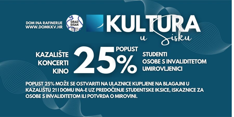 Pročitajte više o članku U 2025. godini povoljnije na kazališne predstave, koncerte i u kino