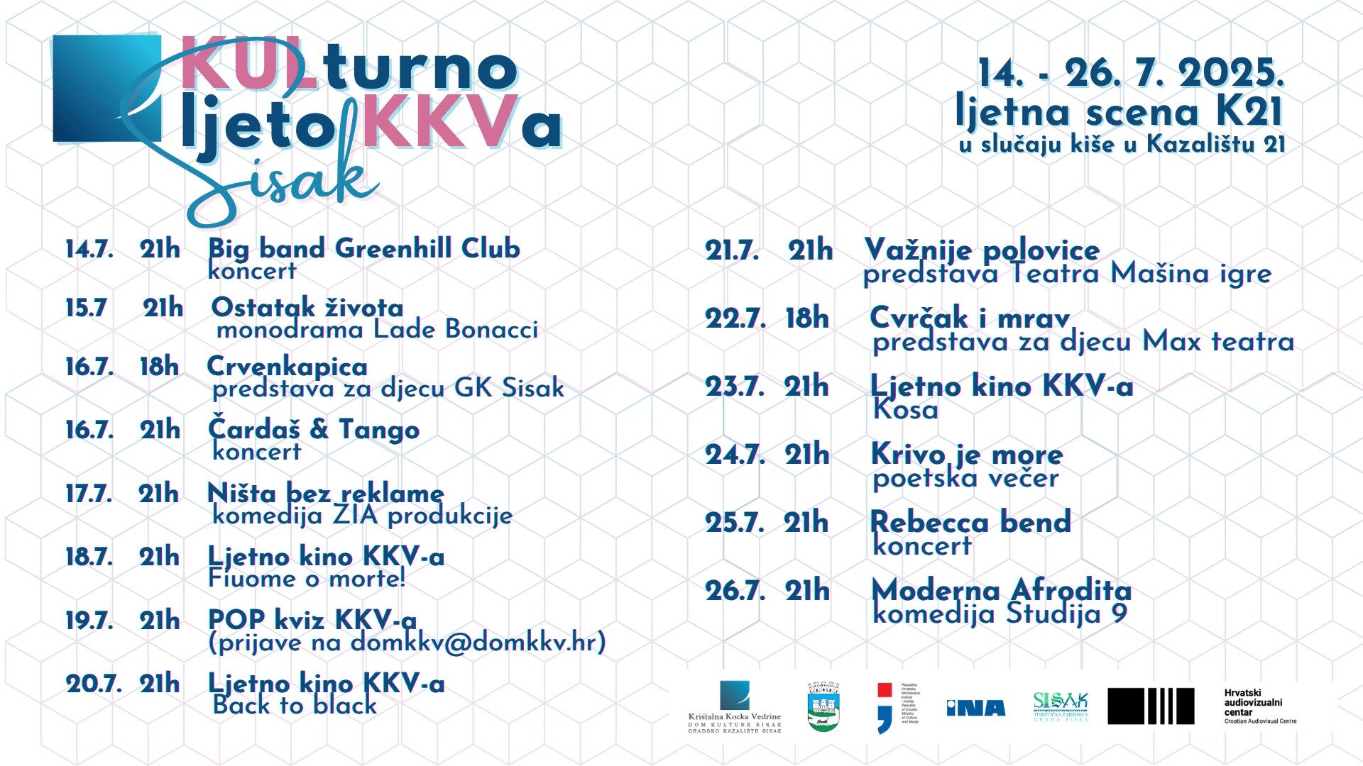 Banner kultrurno ljeto kkva 2025