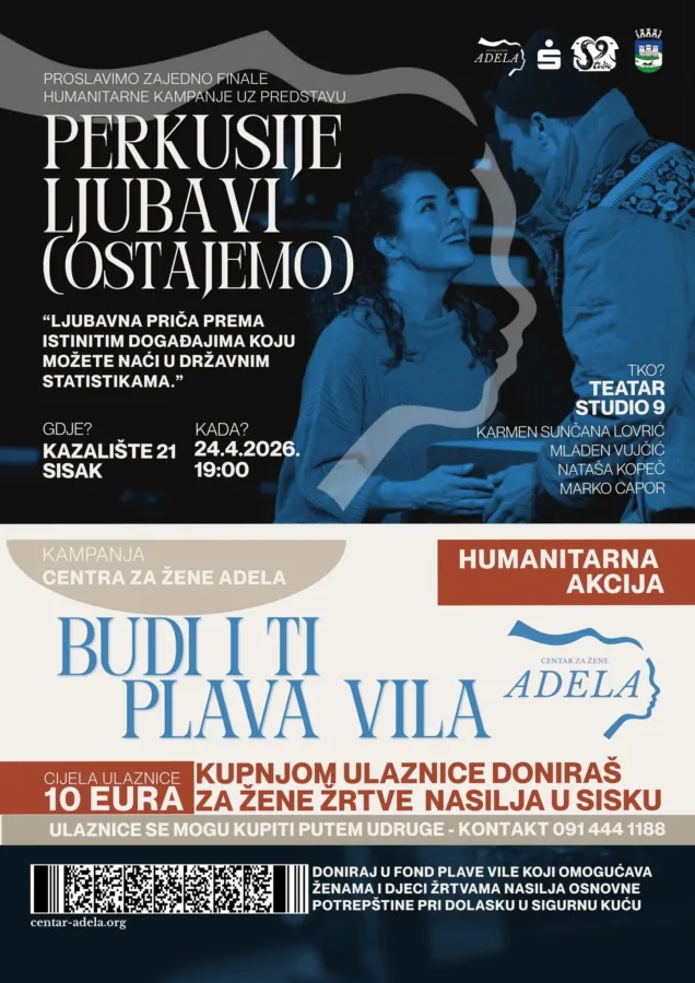 Pročitajte više o članku Humanitarna predstava “Perkusije ljubavi (ostajemo)” za Centar za žene Adela