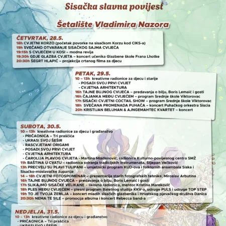 Sisacki sajam cvijeca program