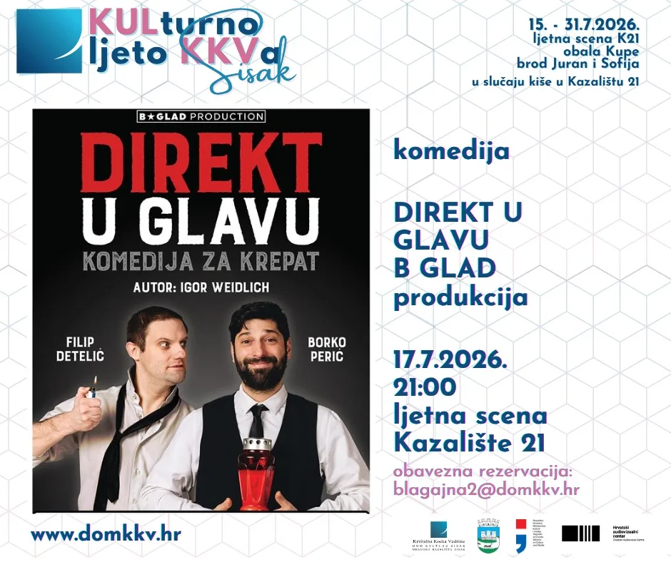 Trenutno pregledavate Direkt u glavu – duhovita crna komedija na Kulturnom ljetu KKV-a