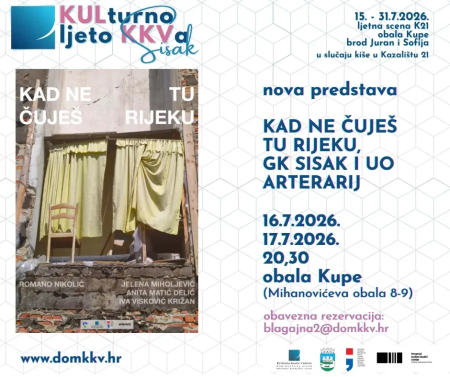 Pročitajte više o članku Kad ne čuješ tu rijeku – nova predstava GK Sisak u suradnji s Arterarijem