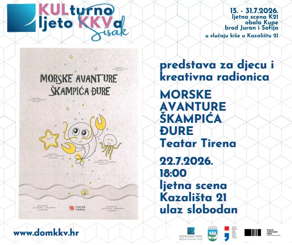 Trenutno pregledavate Predstava za djecu “Morske avanture škampića Đure” na Kulturnom ljetu KKVa