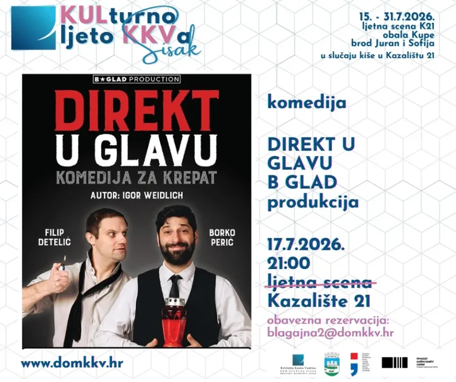 Pročitajte više o članku Direkt u glavu održat će se u Kazalištu 21
