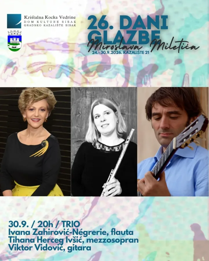 Pročitajte više o članku 26. Miletićevi dani: Trio Ivana Zahirović-Négrerie, Tihana Herceg Ivšić i Viktor Vidović