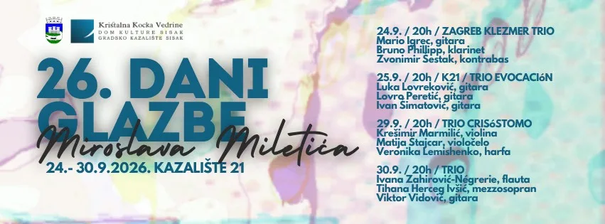 Pročitajte više o članku Počinju 26. Dani glazbe Miroslava Miletića u Kazalištu 21